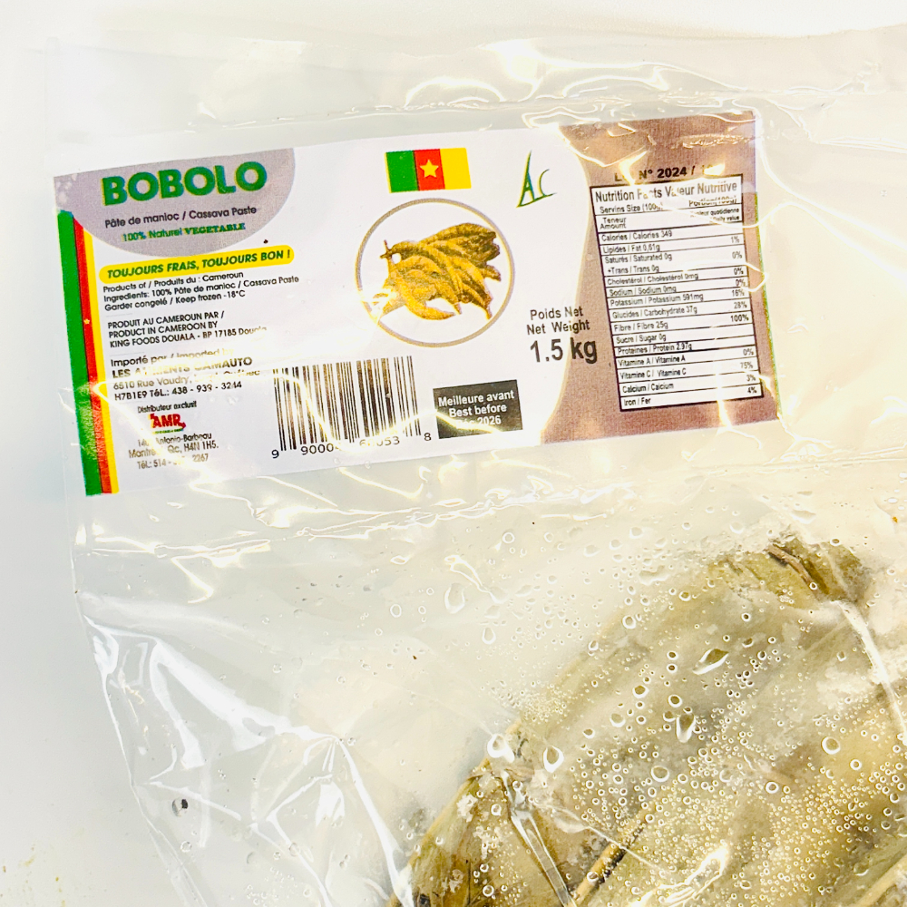 Bobolo pâte de manioc goût doux naturel 1,5 kg