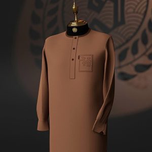 Kaftan Marron Élégant – Taille L,XL et XL