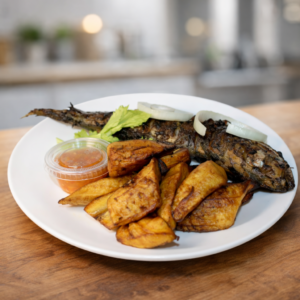 Poisson Chinchard avec plantains