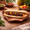 Sandwich brochette de bœuf
