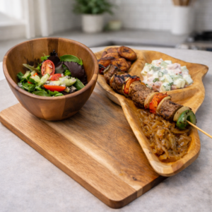 Assiette Une Brochette de Bœuf
